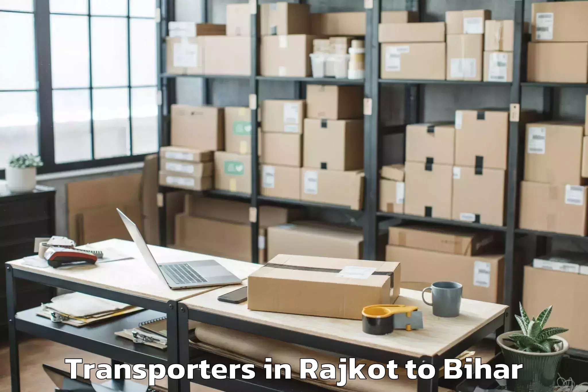 Book Rajkot to Sidhaw Transporters